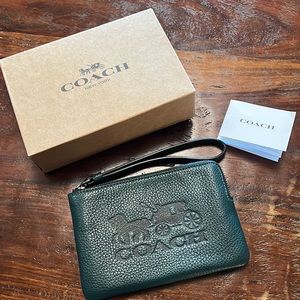 Coach Corner Zip Wristlet